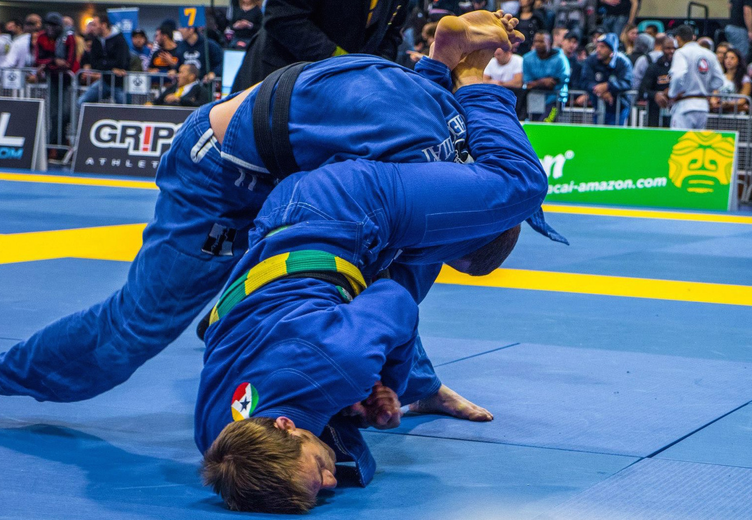 Attacking an Arm Bar in the finals of the 2015 European Championships